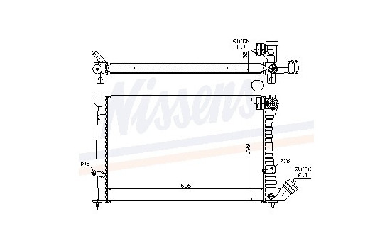 Radiateur, refroidissement du moteur 61338A Nissens