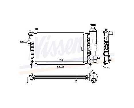 Radiateur, refroidissement du moteur 61347 Nissens