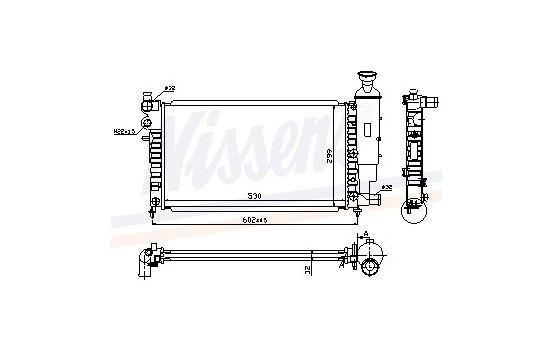 Radiateur, refroidissement du moteur 61347 Nissens