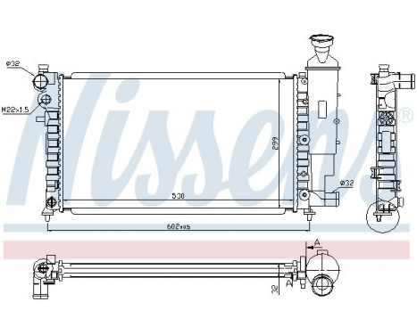 Radiateur, refroidissement du moteur 61347 Nissens, Image 2