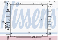 Radiateur, refroidissement du moteur 61635 Nissens