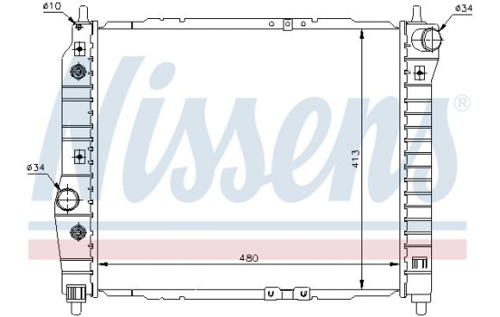 Radiateur, refroidissement du moteur 61635 Nissens, Image 2