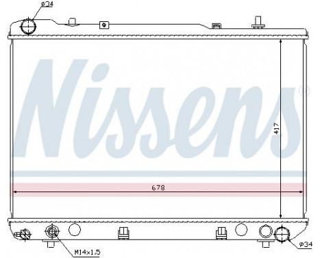 Radiateur, refroidissement du moteur 61640 Nissens, Image 2