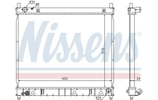 Radiateur, refroidissement du moteur 61642 Nissens