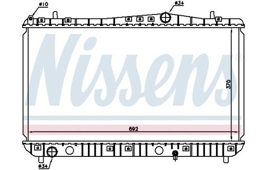 Radiateur, refroidissement du moteur 61664 Nissens