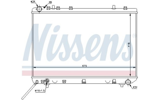 Radiateur, refroidissement du moteur 61668 Nissens