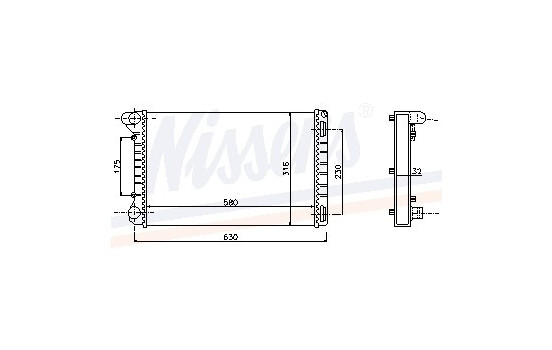 Radiateur, refroidissement du moteur 61692 Nissens