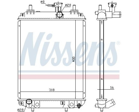 Radiateur, refroidissement du moteur 617549 Nissens