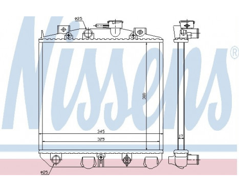 Radiateur, refroidissement du moteur 61757 Nissens