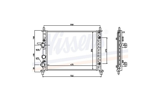 Radiateur, refroidissement du moteur 617848 Nissens