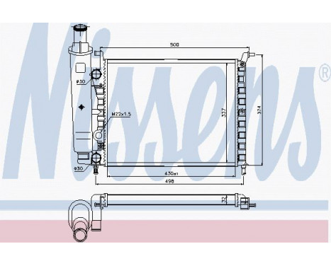 Radiateur, refroidissement du moteur 617857 Nissens