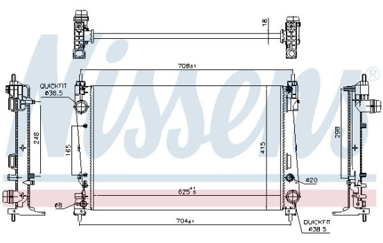 Radiateur, refroidissement du moteur 617864 Nissens