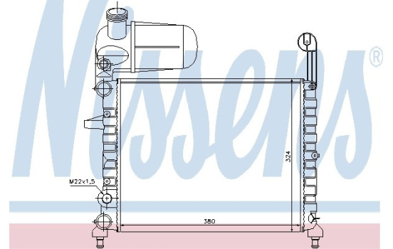Radiateur, refroidissement du moteur 61845 Nissens