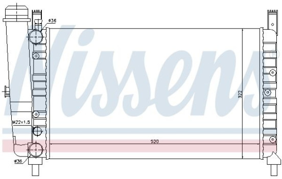 Radiateur, refroidissement du moteur 61852 Nissens, Image 2