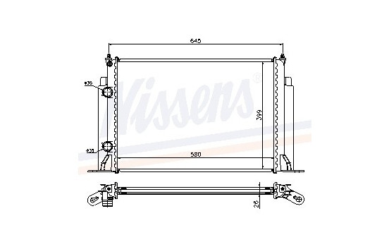 Radiateur, refroidissement du moteur 61885A Nissens