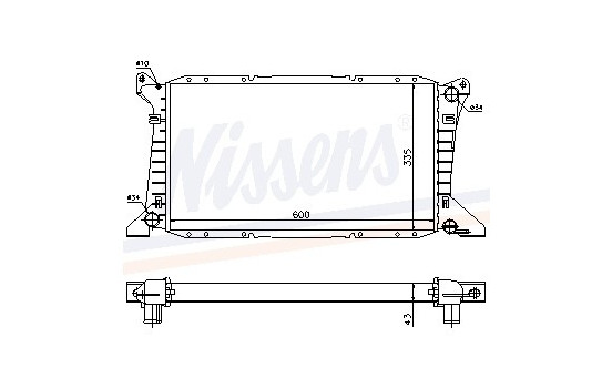 Radiateur, refroidissement du moteur 62049 Nissens