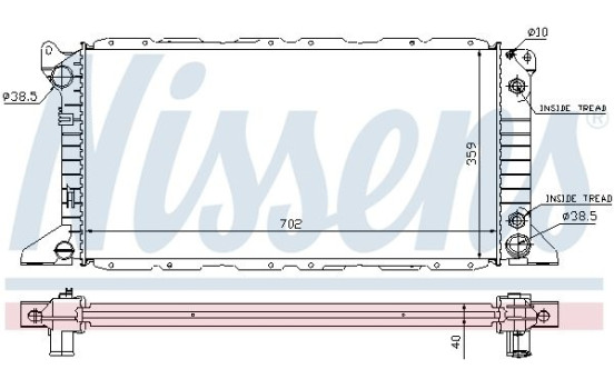 Radiateur, refroidissement du moteur 62058A Nissens, Image 2