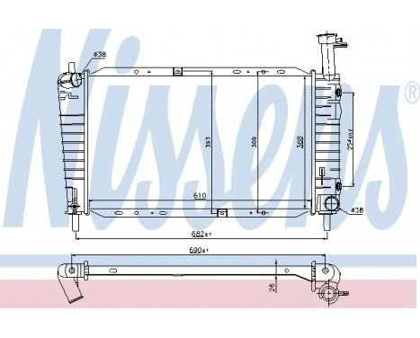 Radiateur, refroidissement du moteur 62065 Nissens