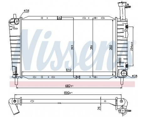 Radiateur, refroidissement du moteur 62065 Nissens, Image 2