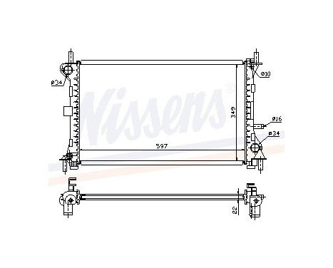 Radiateur, refroidissement du moteur 62075A Nissens, Image 2