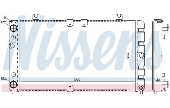 Radiateur, refroidissement du moteur 623554 Nissens, Image 2