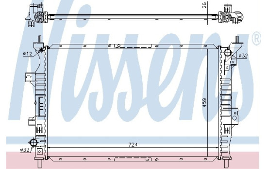 Radiateur, refroidissement du moteur 62357 Nissens