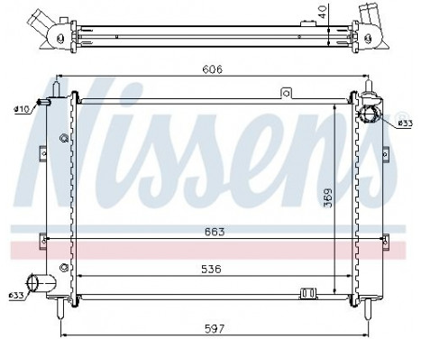 Radiateur, refroidissement du moteur 62359A Nissens, Image 2