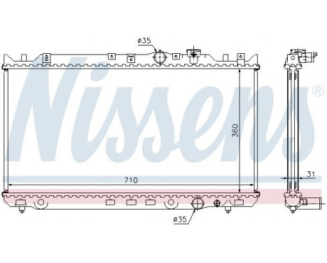 Radiateur, refroidissement du moteur 62434 Nissens, Image 2