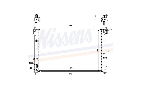 Radiateur, refroidissement du moteur 62468 Nissens