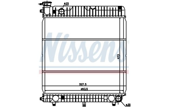 Radiateur, refroidissement du moteur 62635 Nissens, Image 2