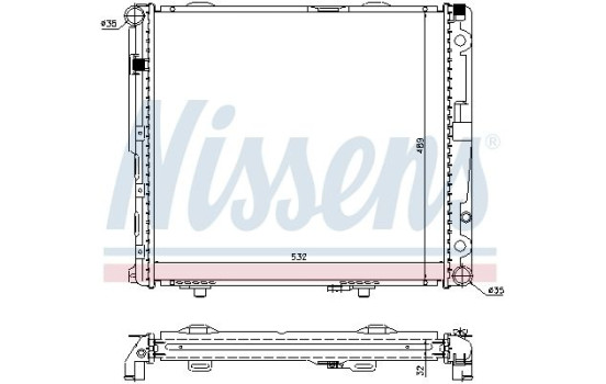 Radiateur, refroidissement du moteur 62693A Nissens, Image 2