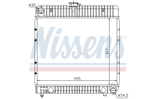 Radiateur, refroidissement du moteur 62710 Nissens