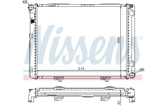Radiateur, refroidissement du moteur 62731A Nissens, Image 2