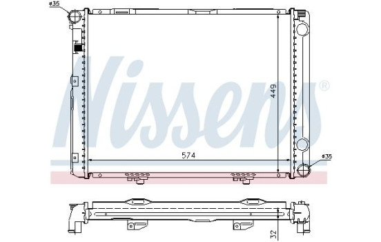 Radiateur, refroidissement du moteur 62732A Nissens