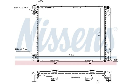 Radiateur, refroidissement du moteur 62734A Nissens, Image 3