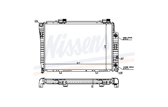 Radiateur, refroidissement du moteur 62756A Nissens