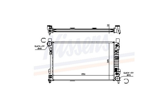 Radiateur, refroidissement du moteur 62786A Nissens
