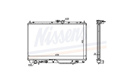 Radiateur, refroidissement du moteur 62860A Nissens