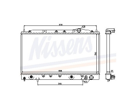 Radiateur, refroidissement du moteur 62865 Nissens