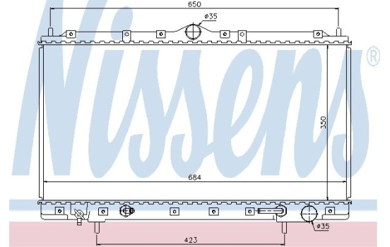 Radiateur, refroidissement du moteur 62867 Nissens
