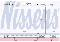 Radiateur, refroidissement du moteur 628959 Nissens