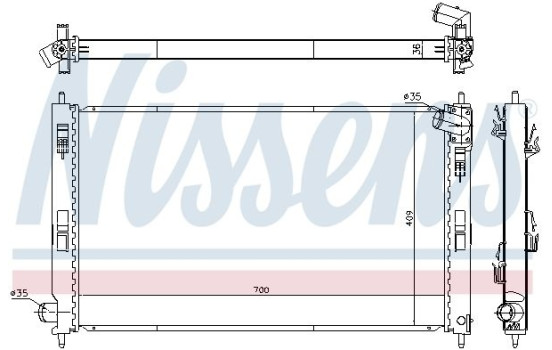 Radiateur, refroidissement du moteur 628969 Nissens