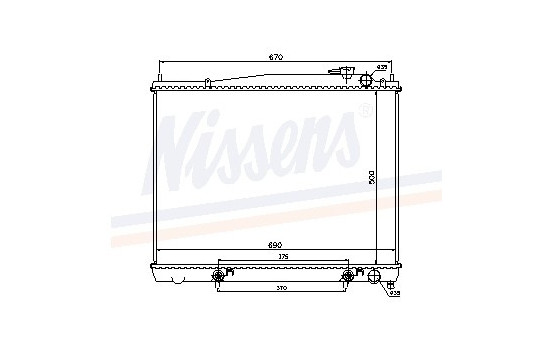 Radiateur, refroidissement du moteur 62916 Nissens