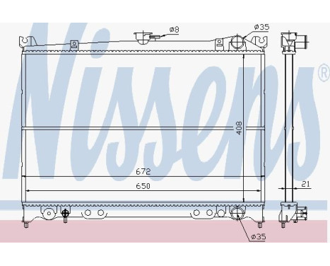 Radiateur, refroidissement du moteur 62935 Nissens, Image 2