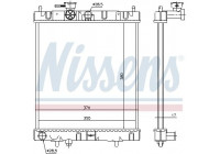 Radiateur, refroidissement du moteur 62954 Nissens