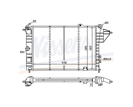 Radiateur, refroidissement du moteur 630551 Nissens