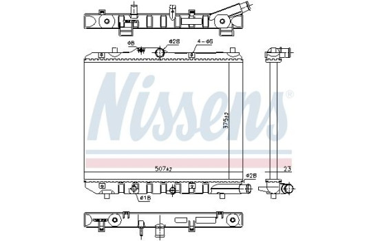 Radiateur, refroidissement du moteur 630708 Nissens