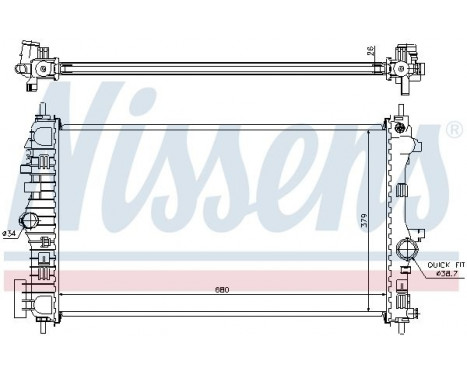 Radiateur, refroidissement du moteur 630716 Nissens, Image 2