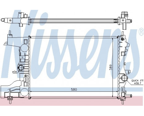 Radiateur, refroidissement du moteur 630726 Nissens