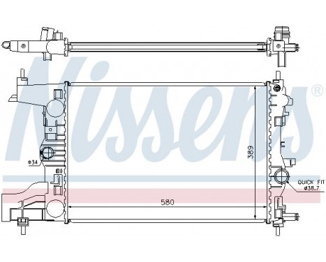 Radiateur, refroidissement du moteur 630726 Nissens, Image 2